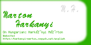 marton harkanyi business card